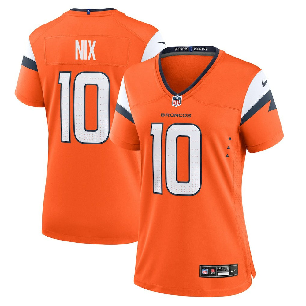 Bo Nix Denver Broncos Women's Game Jersey - Orange - Nike