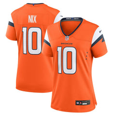 Bo Nix Denver Broncos Women's Game Jersey - Orange - Nike