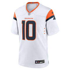 Bo Nix Denver Broncos Game Jersey - White - Nike