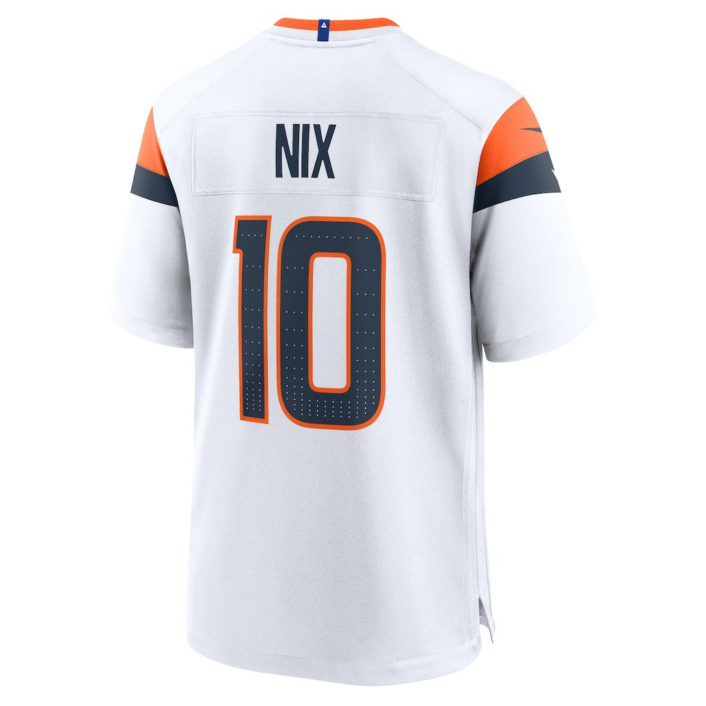 Bo Nix Denver Broncos Game Jersey - White - Nike