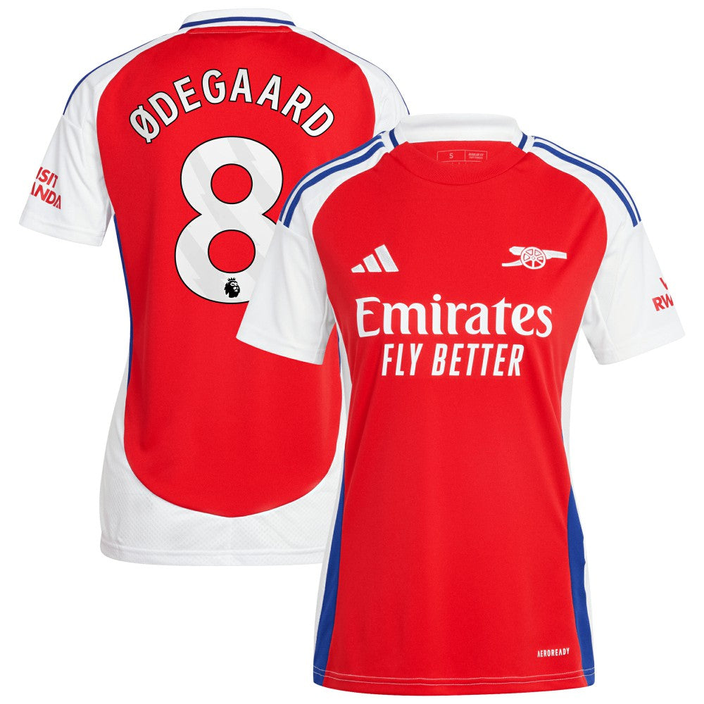 Adidas - Martin Odegaard Arsenal Women's 2024/25 Home Replica Player Jersey – Red