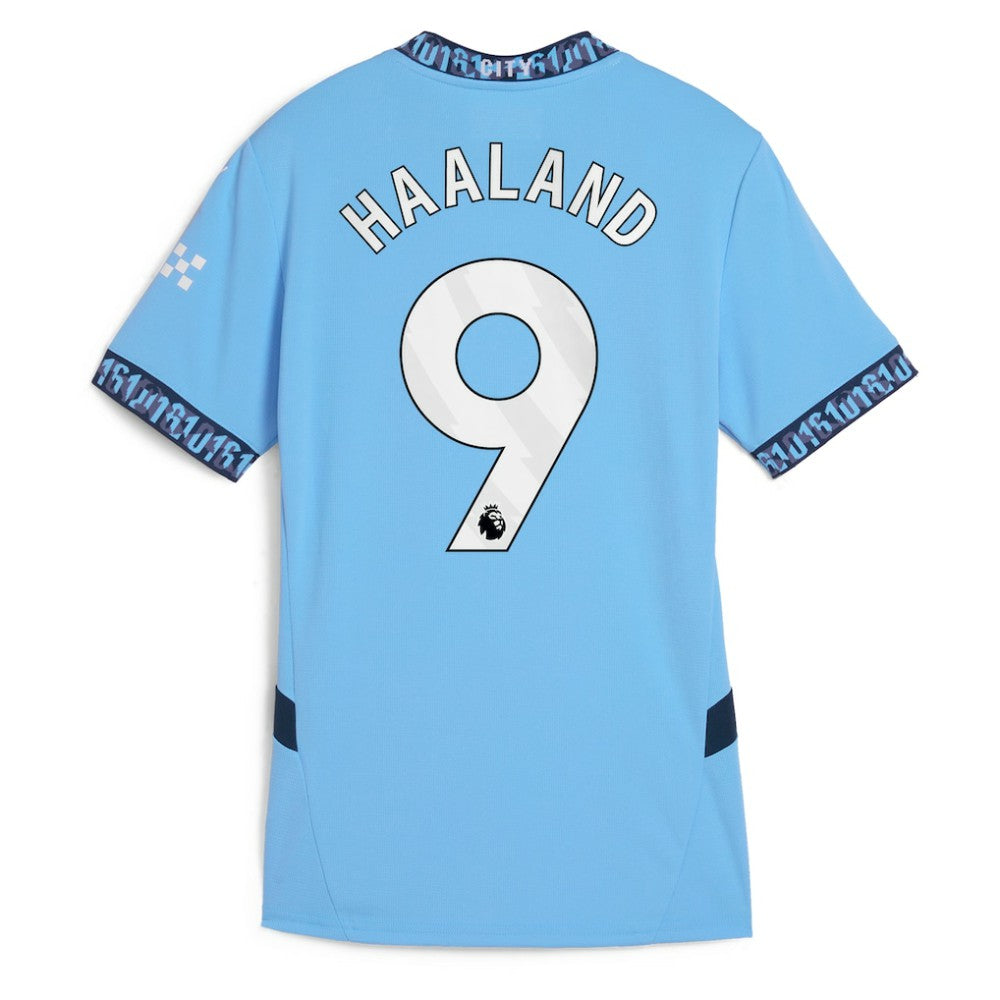 Puma - Erling Haaland Manchester City Women's 2024/25 Home Replica Player Jersey - Light Blue