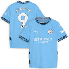 Puma - Erling Haaland Manchester City Youth 2024/25 Home Replica Player Jersey - Light Blue