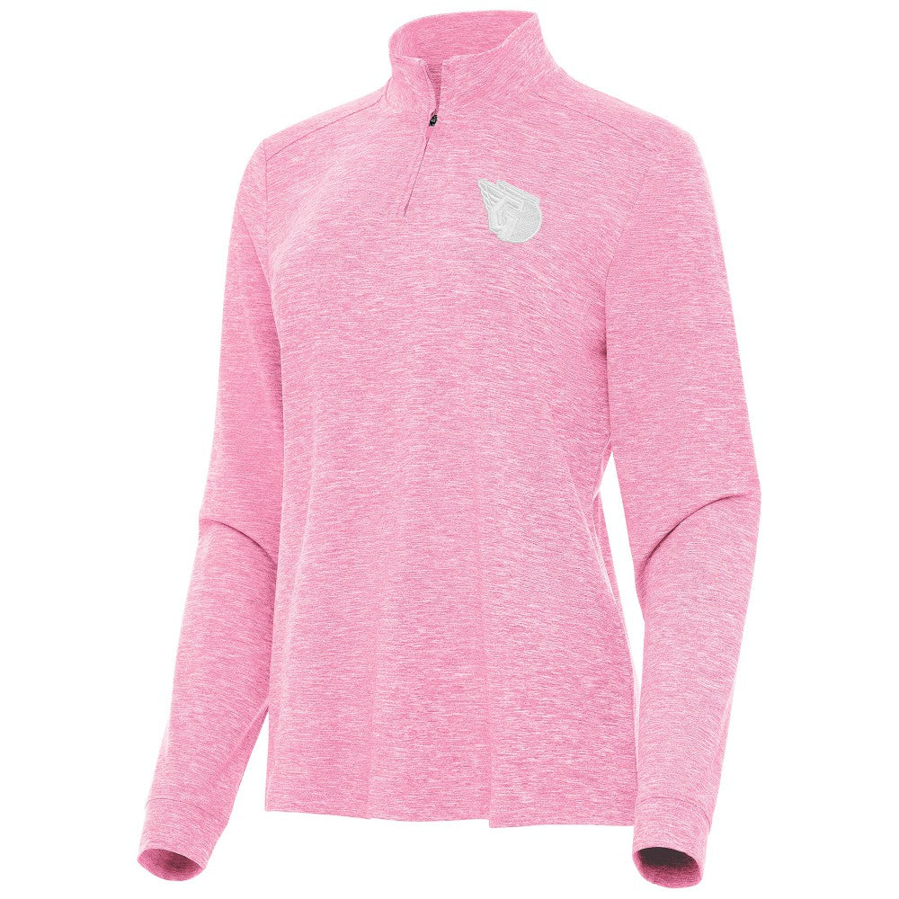 Cleveland Guardians Antigua Women's Mentor Lightweight Mock Neck Quarter-Zip Top for sale