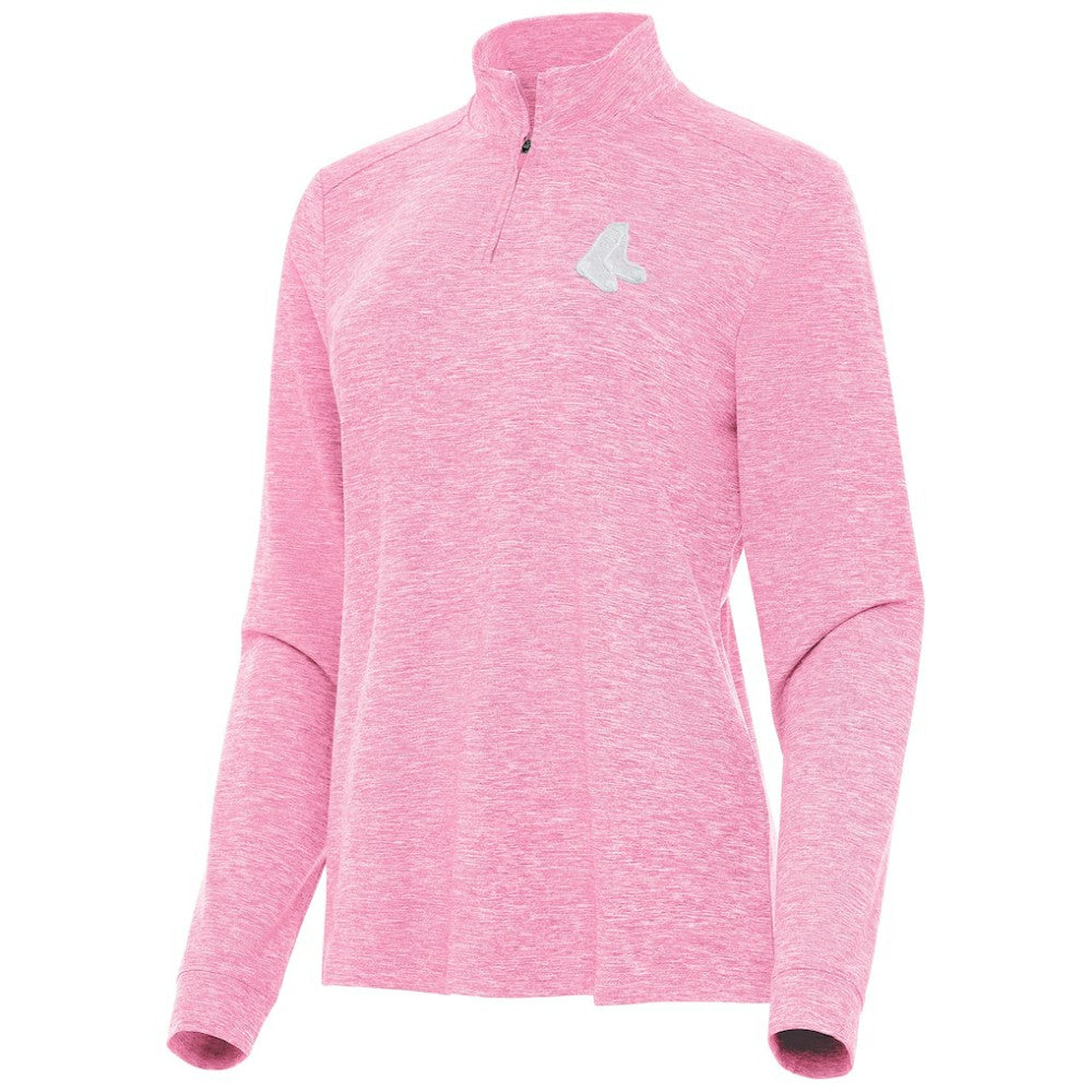 Boston Red Sox Antigua Women's Mentor Lightweight Mock Neck Quarter-Zip Top Online