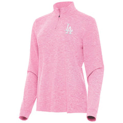 Los Angeles Dodgers Antigua Women's Mentor Lightweight Mock Neck Quarter-Zip Top Outlet