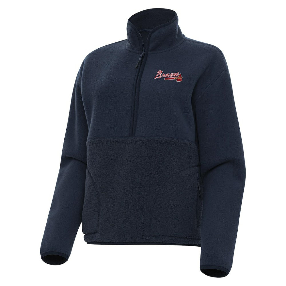 Atlanta Braves Antigua Women's Figure Half-Zip Sweatshirt Sale