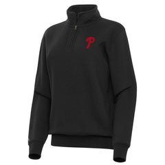 Philadelphia Phillies Antigua Women's Victory Quarter-Zip Sweatshirt Discount