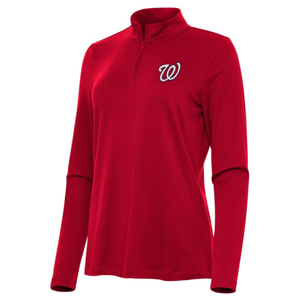 Washington Nationals Antigua Women's Reprocess Quarter-Zip Top - Red Sale