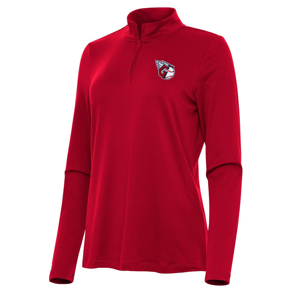 Cleveland Guardians Antigua Women's Reprocess Quarter-Zip Top - Red Sale