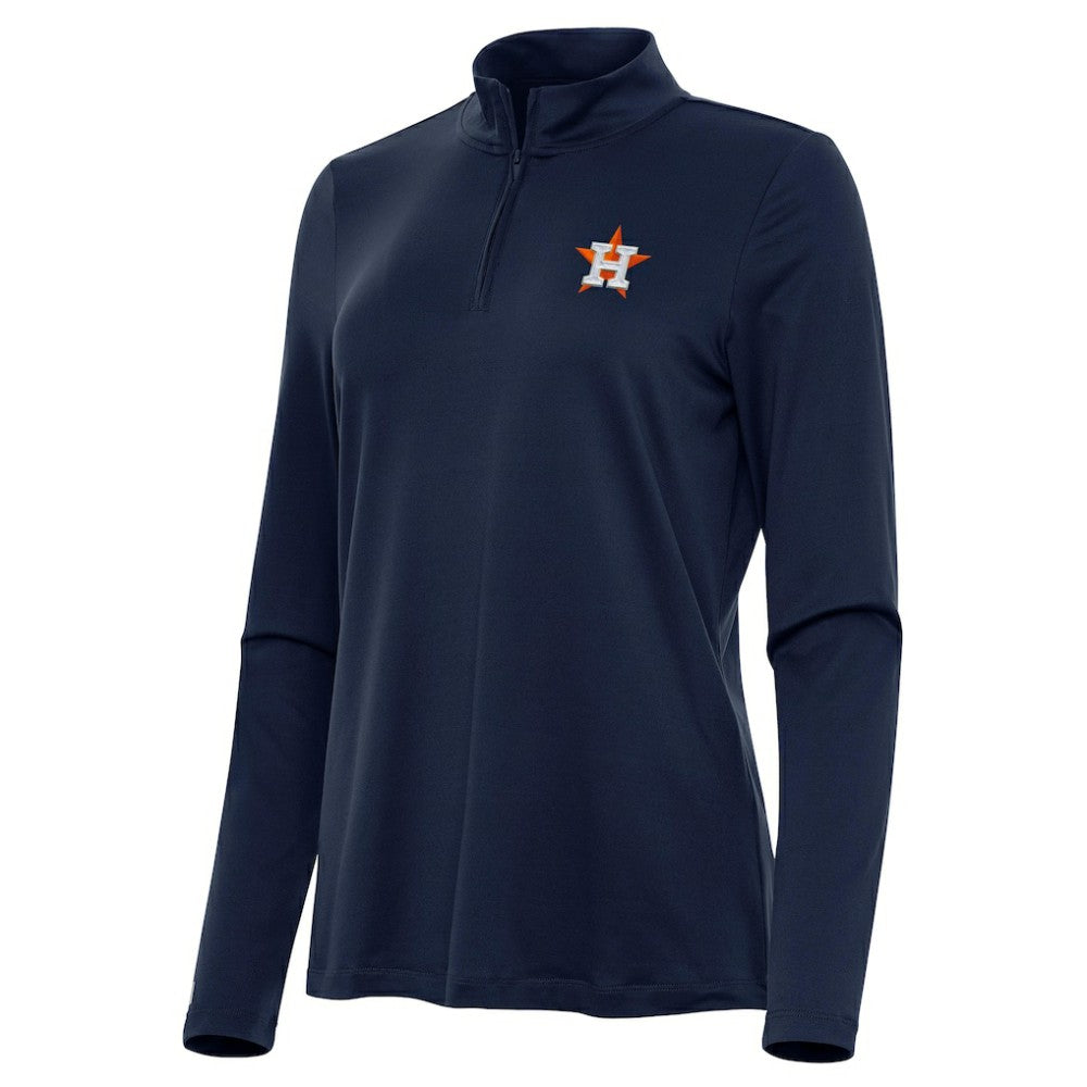 Houston Astros Antigua Women's Reprocess Quarter-Zip Top - Navy Online