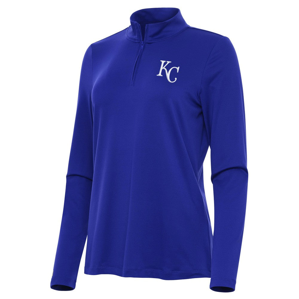 Kansas City Royals Antigua Women's Reprocess Quarter-Zip Top - Royal Outlet