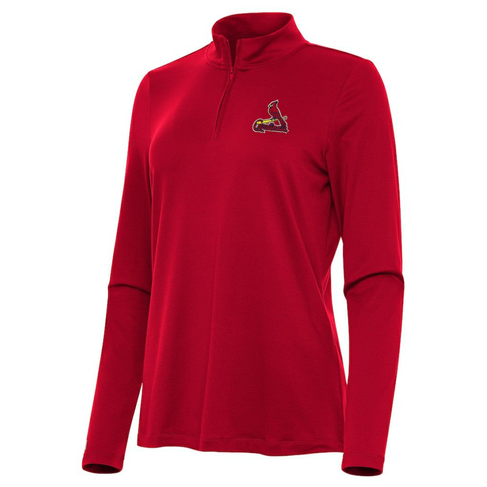 St. Louis Cardinals Antigua Women's Reprocess Quarter-Zip Top - Red Discount