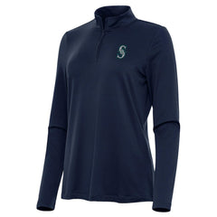 Seattle Mariners Antigua Women's Reprocess Quarter-Zip Top - Navy Online