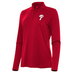 Philadelphia Phillies Antigua Women's Reprocess Quarter-Zip Top - Red for sale