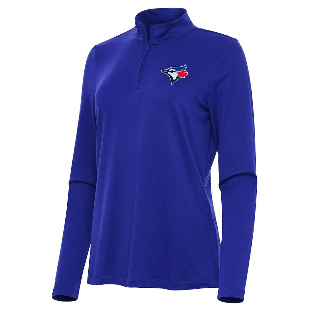 Toronto Blue Jays Antigua Women's Reprocess Quarter-Zip Top - Royal Discount