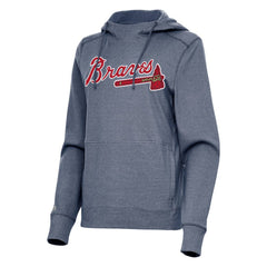 Atlanta Braves Antigua Women's Justice Pullover Hoodie Discount