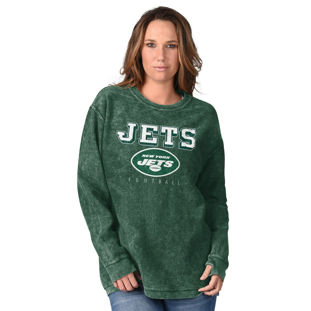 New York Jets G-III 4Her by Carl Banks Women's Comfy Cord Pullover Sweatshirt - Green - NFL