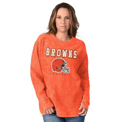 Cleveland Browns G-III 4Her by Carl Banks Women's Comfy Cord Pullover Sweatshirt - Orange - NFL