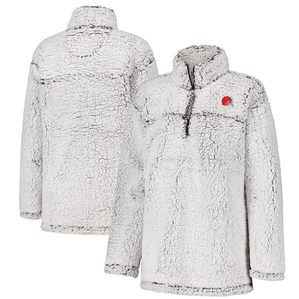 Cleveland Browns G-III 4Her by Carl Banks Women's Sherpa Full-Zip Jacket - Gray - NFL