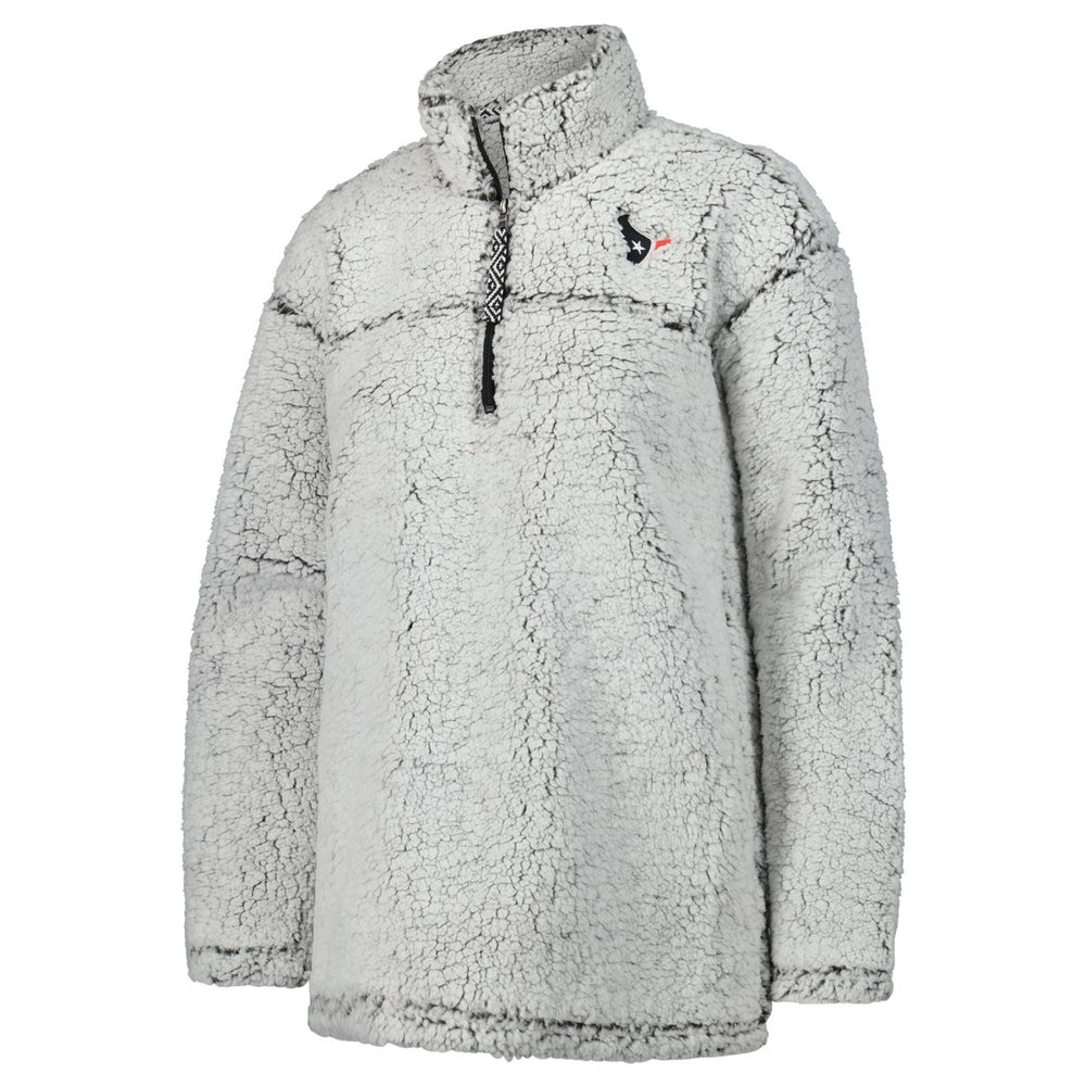 Houston Texans G-III 4Her by Carl Banks Women's Sherpa Quarter-Zip Jacket - Gray - NFL