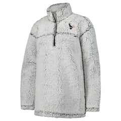 Houston Texans G-III 4Her by Carl Banks Women's Sherpa Quarter-Zip Jacket - Gray - NFL