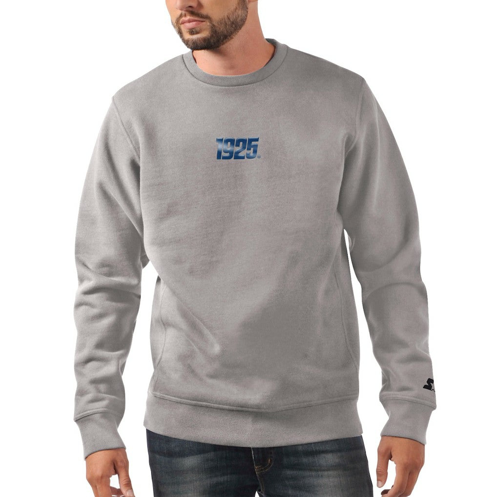 New York Giants Starter 1925 Collection Long Sleeve Pullover Sweatshirt - Heather Gray - NFL