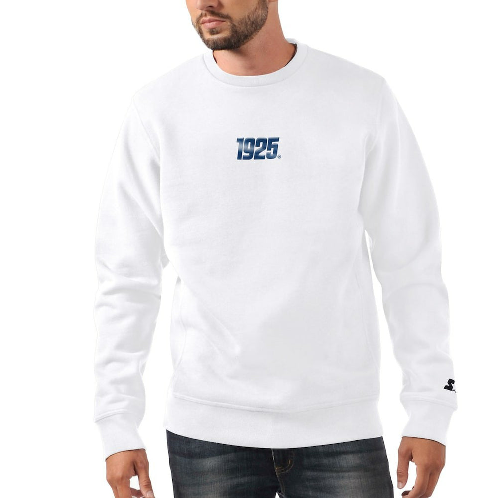 New York Giants Starter 1925 Collection Long Sleeve Pullover Sweatshirt - White - NFL