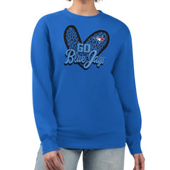 Toronto Blue Jays G-III 4Her by Carl Banks Women's Leopard Heart Pullover Sweatshirt for sale