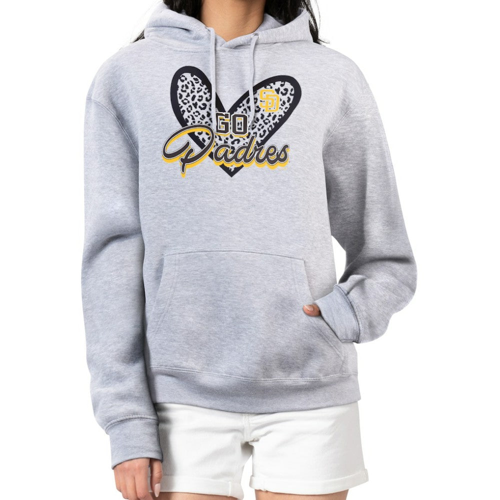 San Diego Padres G-III 4Her by Carl Banks Women's Leopard Heart Pullover Hoodie Sale