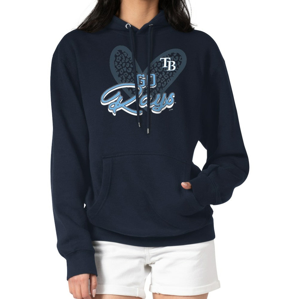 Tampa Bay Rays G-III 4Her by Carl Banks Women's Leopard Heart Pullover Hoodie for sale