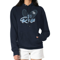 Tampa Bay Rays G-III 4Her by Carl Banks Women's Leopard Heart Pullover Hoodie for sale