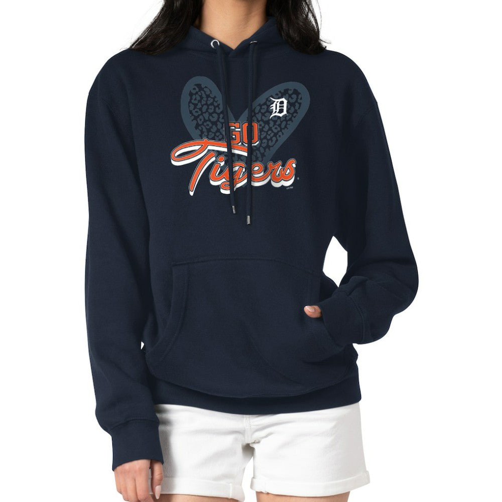 Detroit Tigers G-III 4Her by Carl Banks Women's Leopard Heart Pullover Hoodie for sale