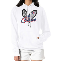 Chicago Cubs G-III 4Her by Carl Banks Women's Leopard Heart Pullover Hoodie Sale