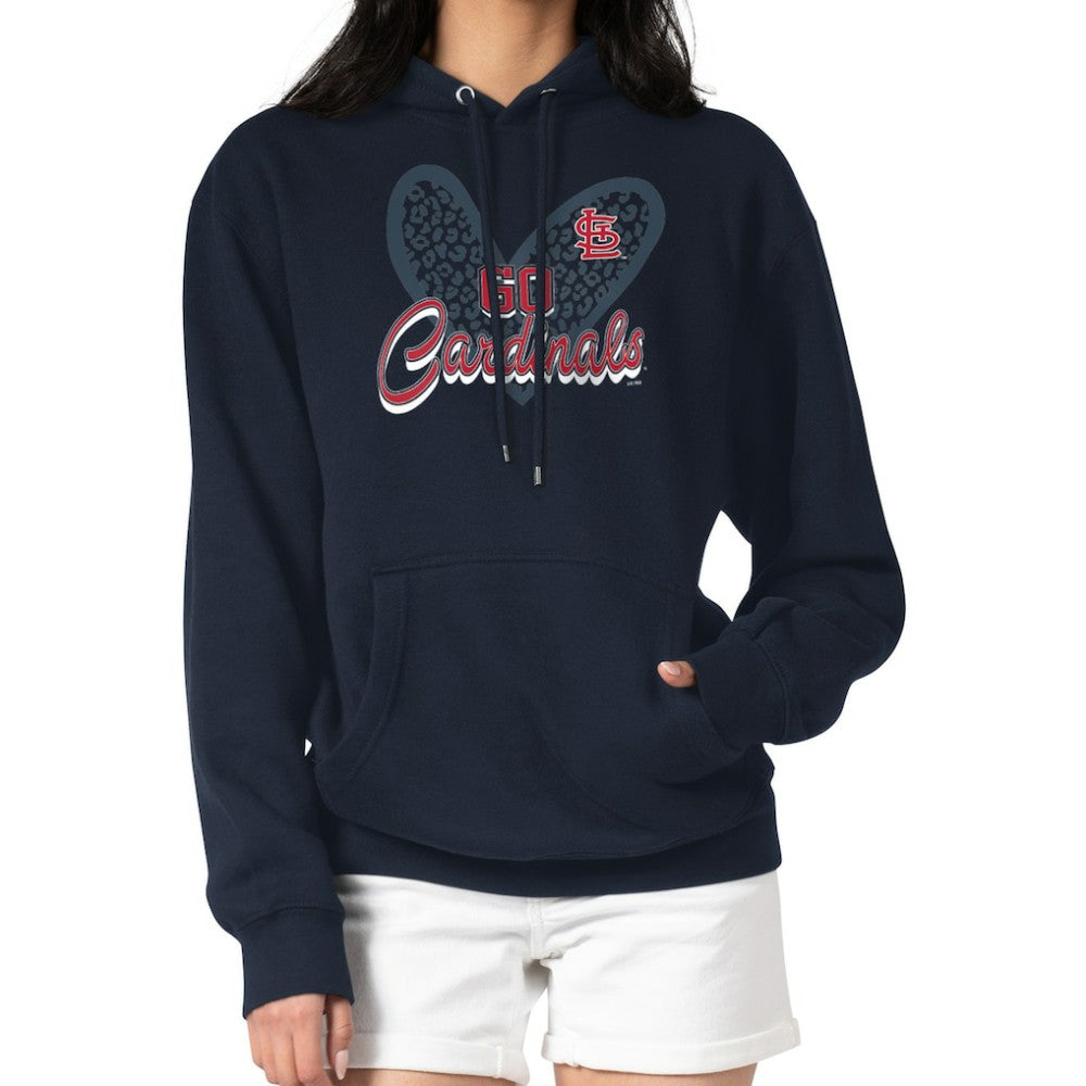 St. Louis Cardinals G-III 4Her by Carl Banks Women's Leopard Heart Pullover Hoodie Online