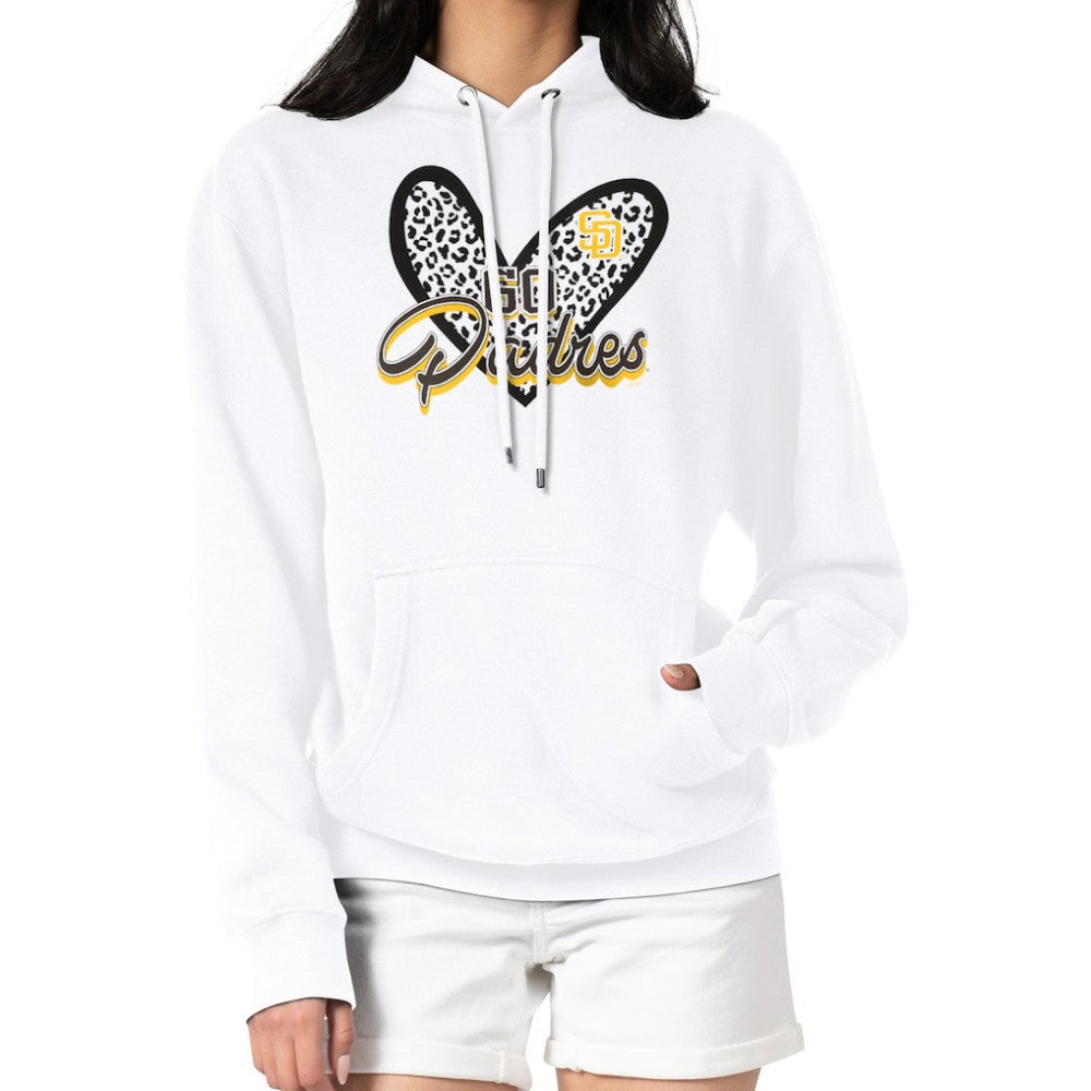 San Diego Padres G-III 4Her by Carl Banks Women's Leopard Heart Pullover Hoodie for sale