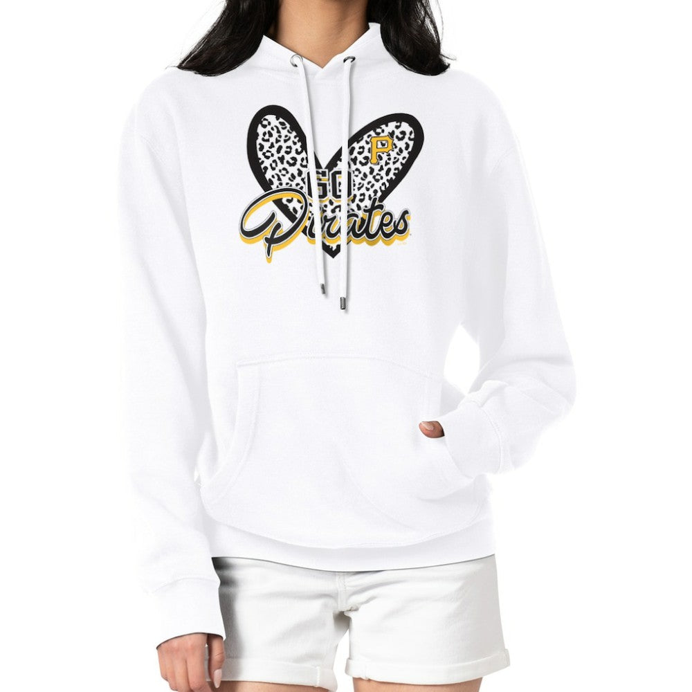 Pittsburgh Pirates G-III 4Her by Carl Banks Women's Leopard Heart Pullover Hoodie for sale