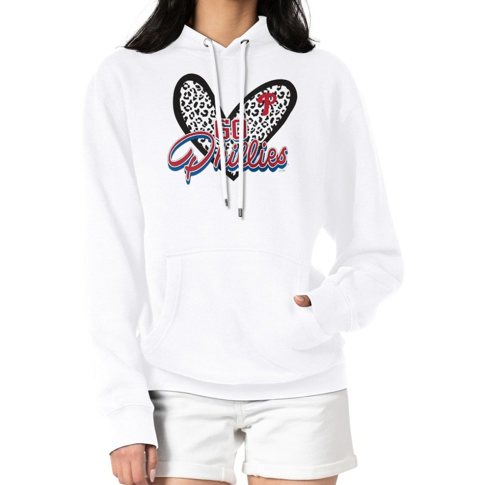 Philadelphia Phillies G-III 4Her by Carl Banks Women's Leopard Heart Pullover Hoodie Discount