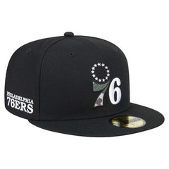 New Era Philadelphia 76ers Camo Print UV 59FIFTY Fitted Hat Black