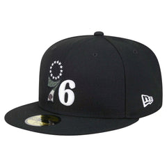 New Era Philadelphia 76ers Camo Print UV 59FIFTY Fitted Hat Black