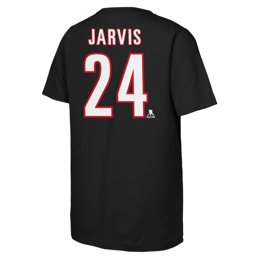 Seth Jarvis Carolina Hurricanes Youth Player Name & Number T-Shirt - Black | NHL Clearance