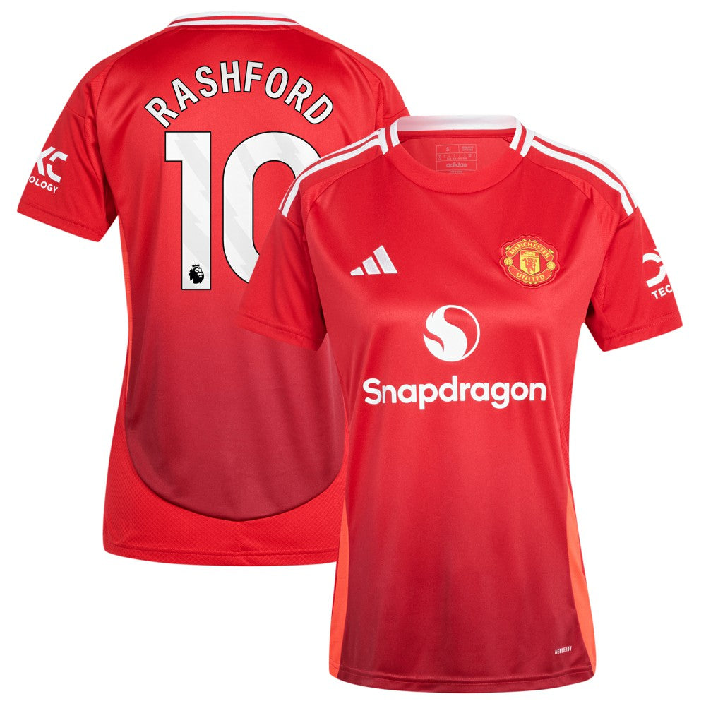 Adidas - Marcus Rashford Manchester United Women's 2024/25 Home Replica Player Jersey - Red