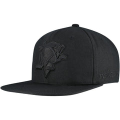 Pittsburgh Penguins Mitchell & Ness Soul Strike Pearl Tonal Snapback Hat - Black | NHL Lifestyle