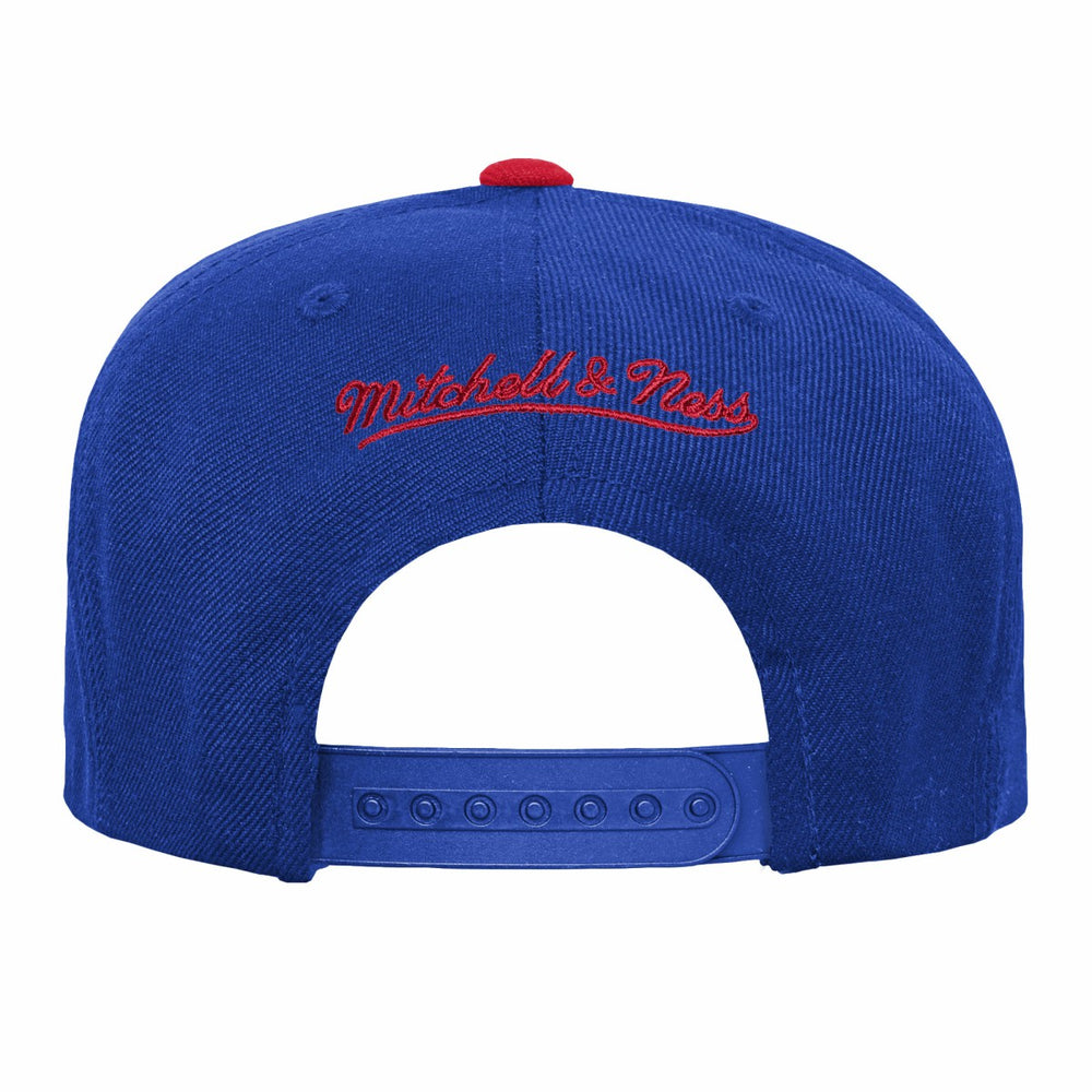 Sacramento Kings Youth Team Logo Two-Tone Flatbrim Snapback Hat Blue/Red