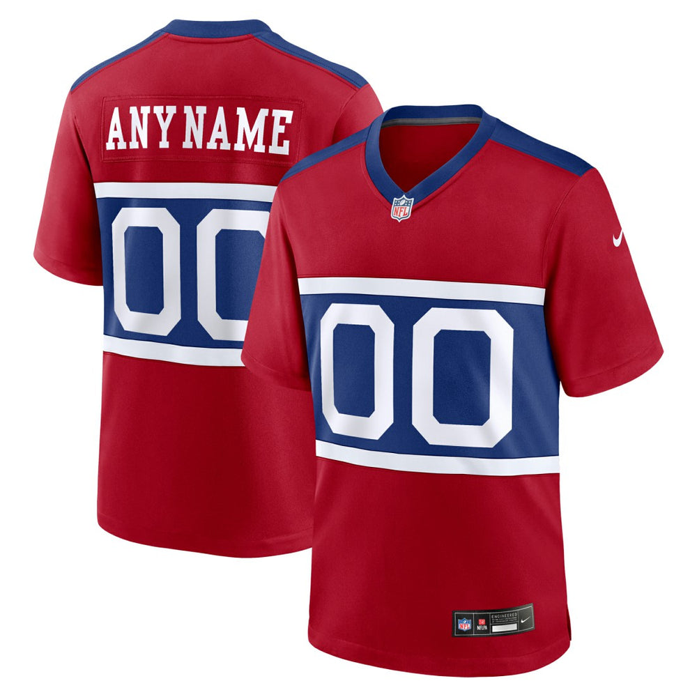 New York Giants Alternate Game Custom Jersey - Century Red - Nike