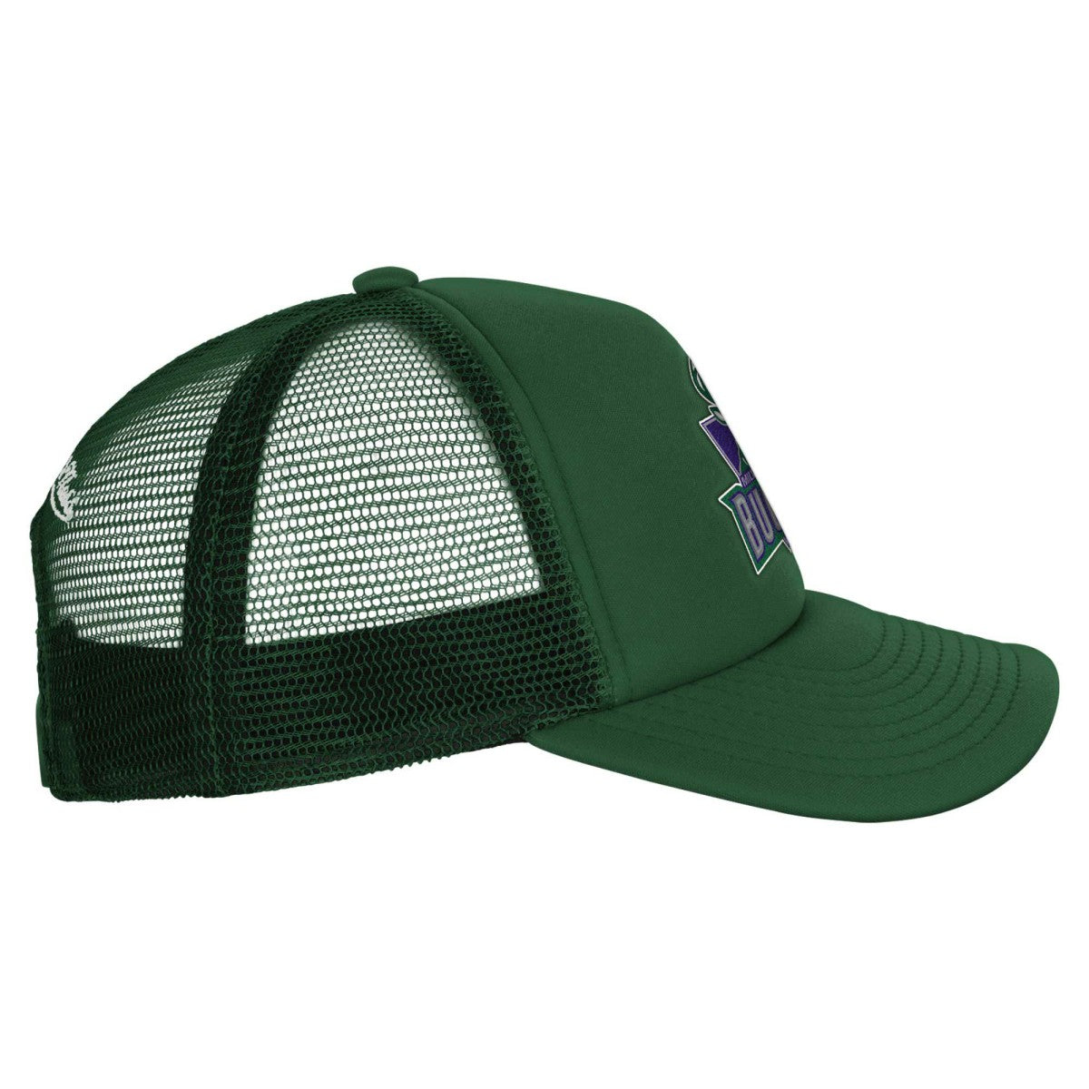 Mitchell & Ness Milwaukee Bucks Youth Core Evergreen Trucker Adjustable Hat Hunter Green
