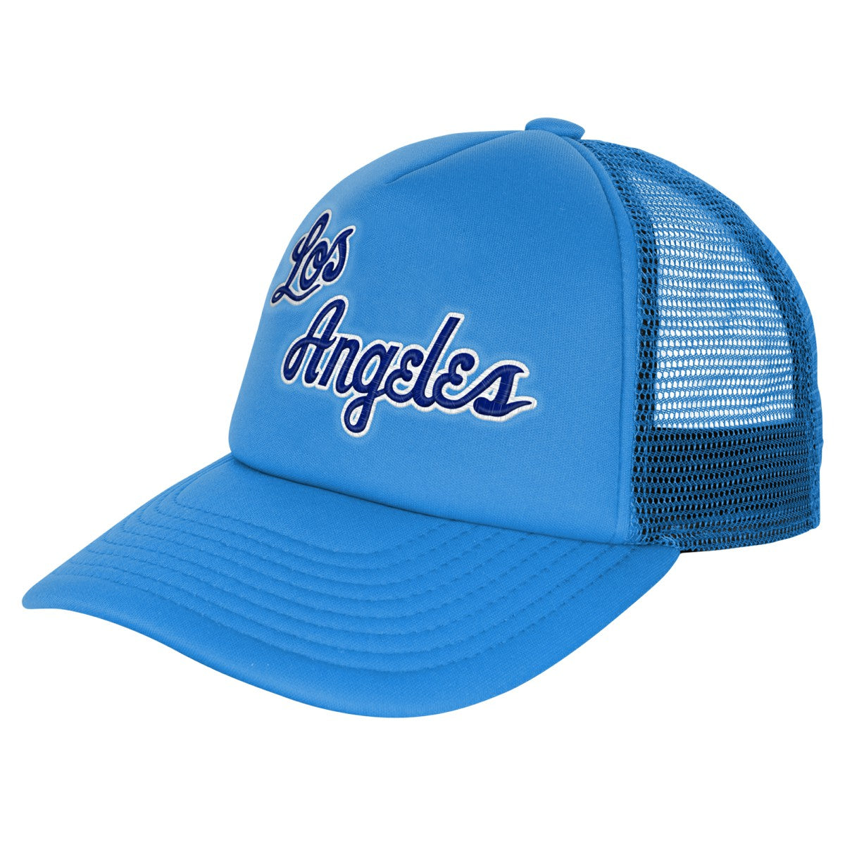 Mitchell & Ness Los Angeles Lakers Youth Core Evergreen Trucker Adjustable Hat Light Blue