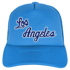 Mitchell & Ness Los Angeles Lakers Youth Core Evergreen Trucker Adjustable Hat Light Blue