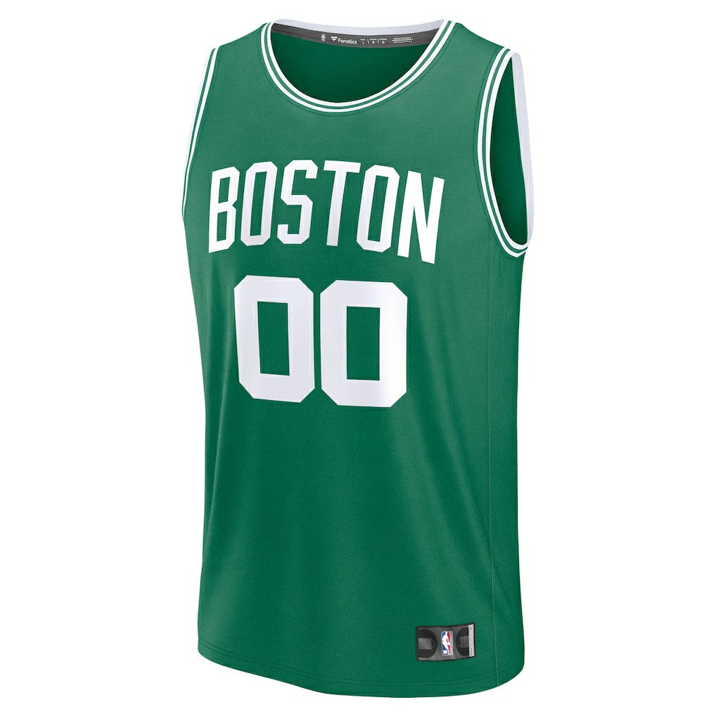 Fanatics Boston Celtics Youth Fast Break Custom Replica Jersey Kelly Green Icon Edition