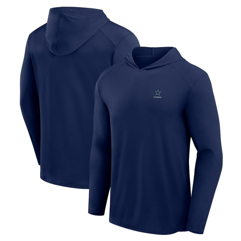 Dallas Cowboys Front Office Power Mono Long Sleeve Hoodie T-Shirt - Navy - Fanatics